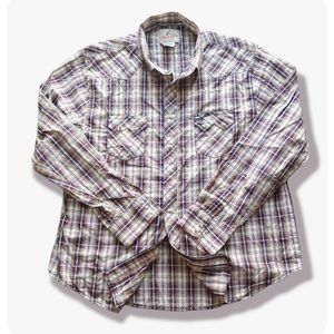 Vintage Wrangler Western Cowboy Shirt Long Sleeve Pearl Snap 2XL